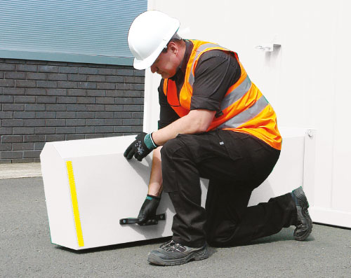 Close & lock canopy to protect towing facility