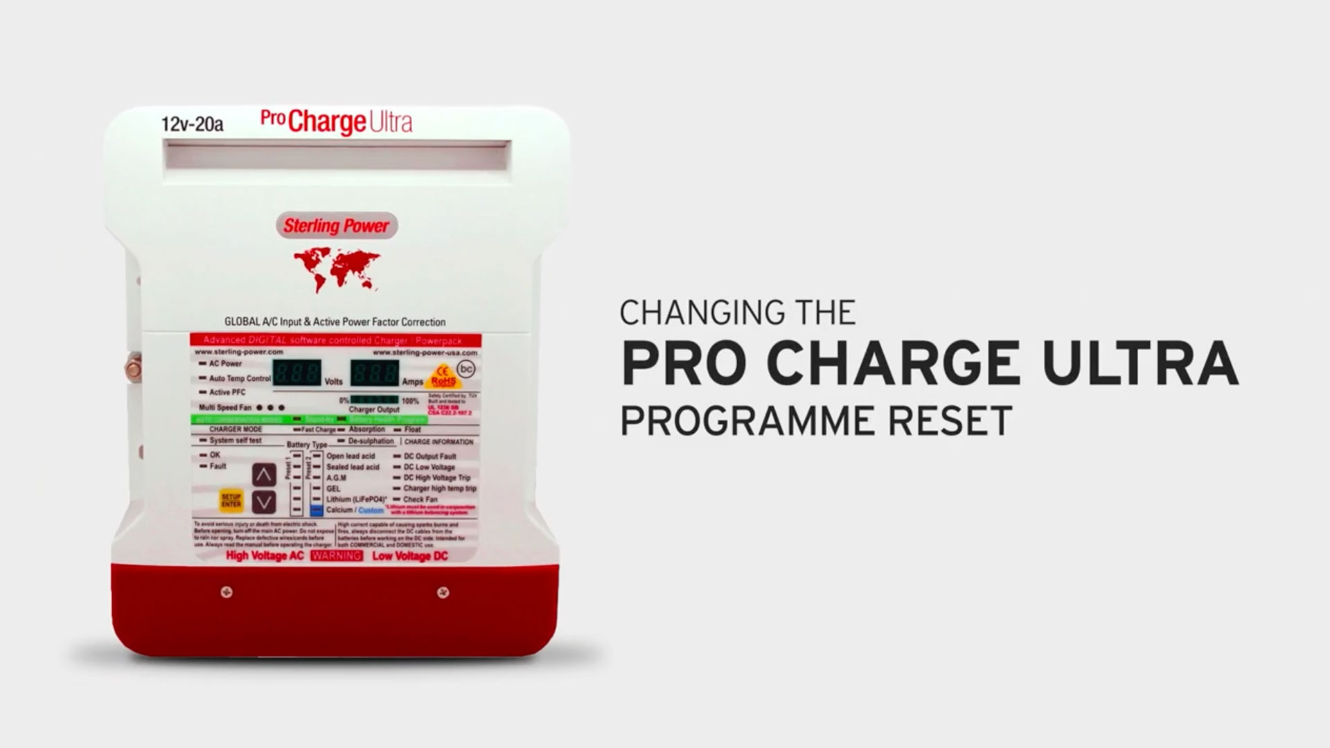 Pro charge Ultra - fault finding